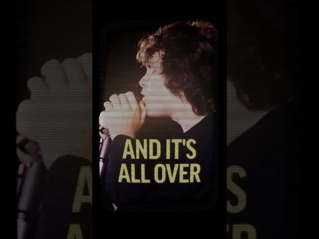 “And it's all over”